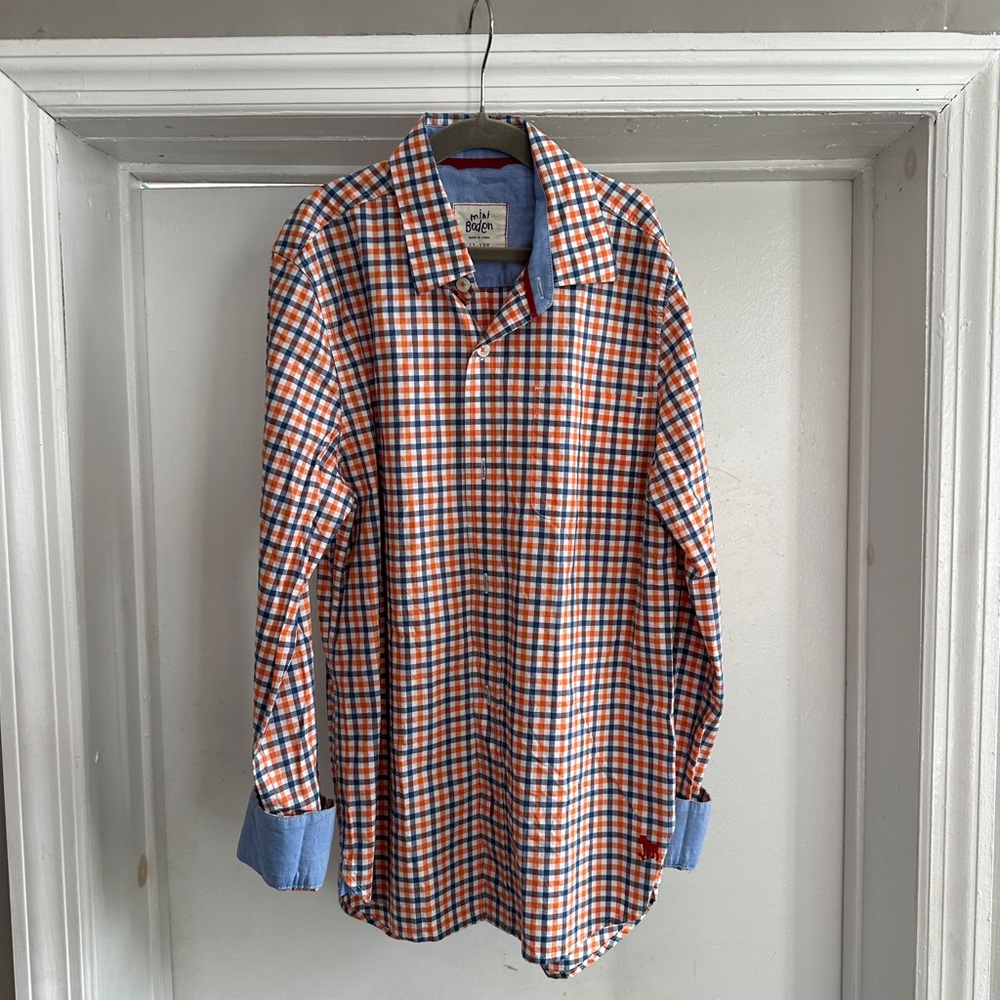 Mini Boden girls gingham Shirt size 11-12